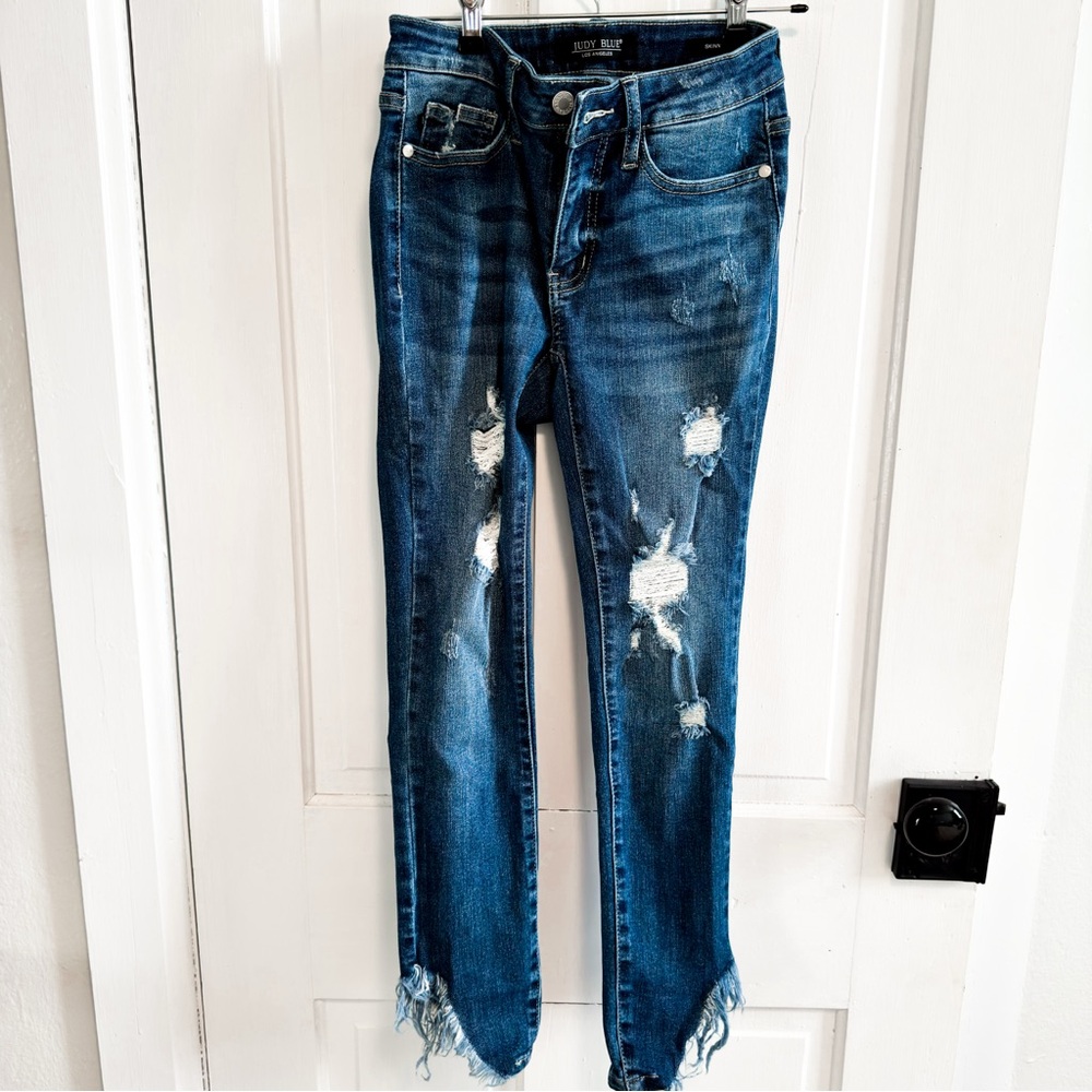Judy Blue Distressed Blue Jeans